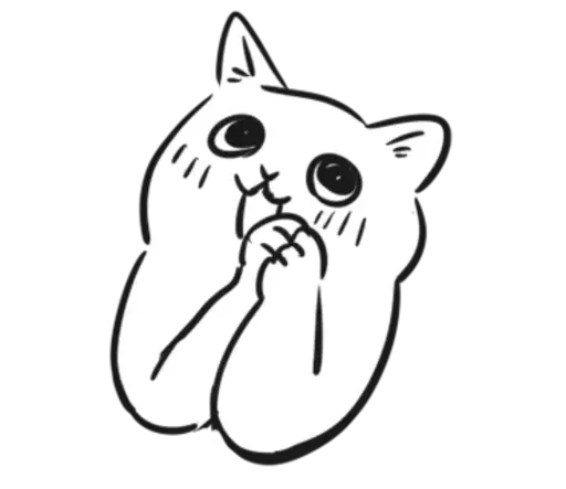 🥹 Стикер «чб cat» для Telegram