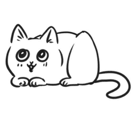 🥹 Стикер «чб cat» для Telegram