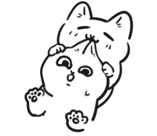 💗 Стикер «чб cat» для Telegram