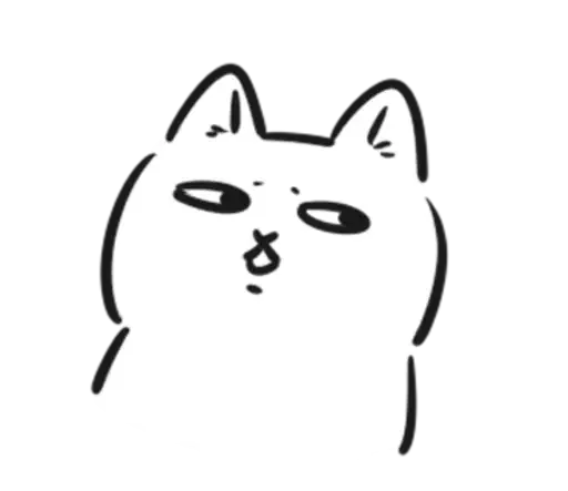 🙄 Стикер «чб cat» для Telegram