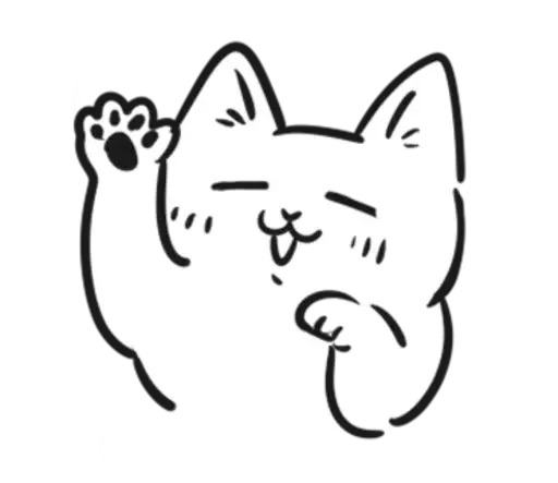 👋 Стикер «чб cat» для Telegram
