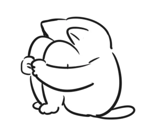 😵‍💫 Стикер «чб cat» для Telegram