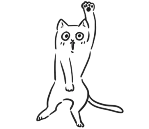 😮 Стикер «чб cat» для Telegram