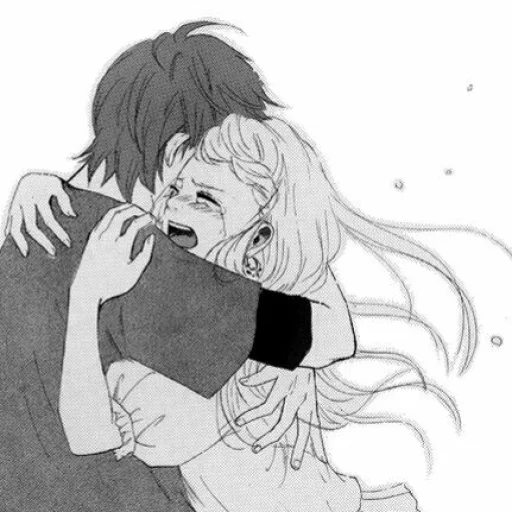 🖤 Стикер «B/W Manga love ~» для Telegram