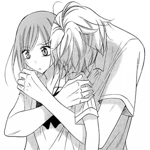 🖤 Стикер «B/W Manga love ~» для Telegram