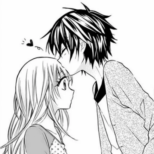 Стикерпак B/W Manga love ~ для Telegram