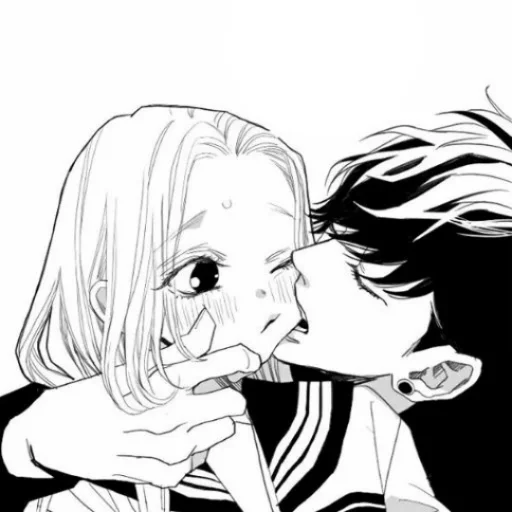 🖤 Стикер «B/W Manga love ~» для Telegram