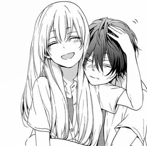 🖤 Стикер «B/W Manga love ~» для Telegram