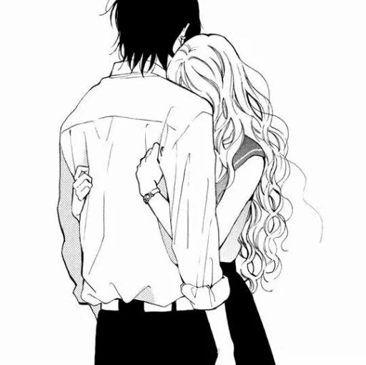 🖤 Стикер «B/W Manga love ~» для Telegram