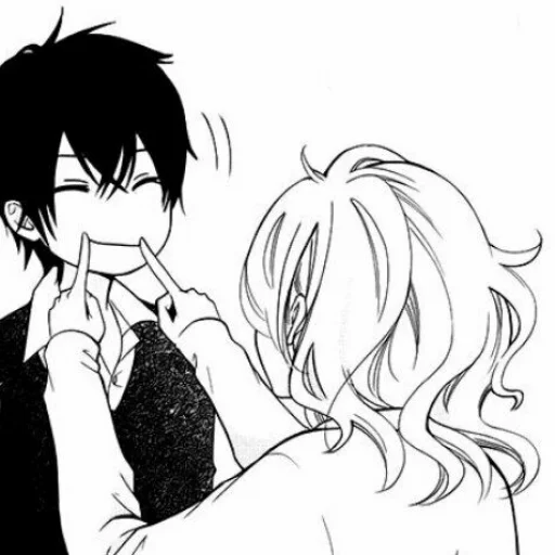 🖤 Стикер «B/W Manga love ~» для Telegram