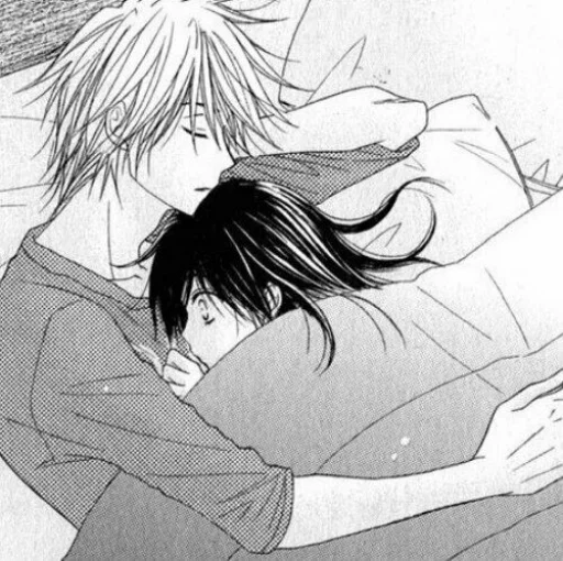 🖤 Стикер «B/W Manga love ~» для Telegram