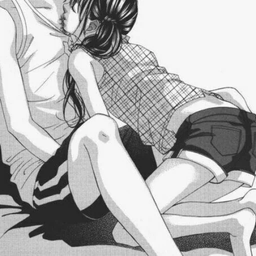 🖤 Стикер «B/W Manga love ~» для Telegram