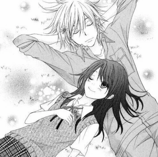 🖤 Стикер «B/W Manga love ~» для Telegram
