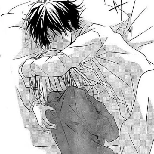 🖤 Стикер «B/W Manga love ~» для Telegram