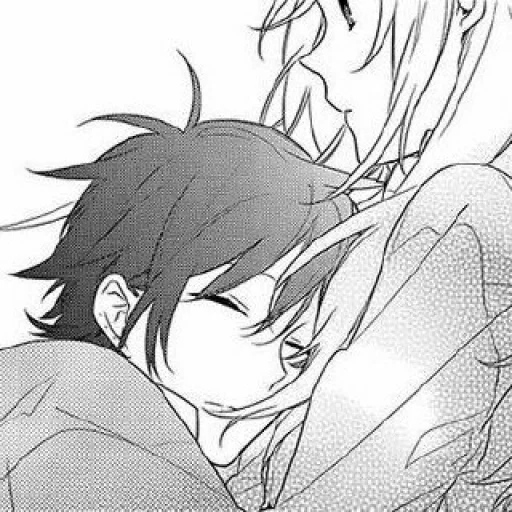 🖤 Стикер «B/W Manga love ~» для Telegram