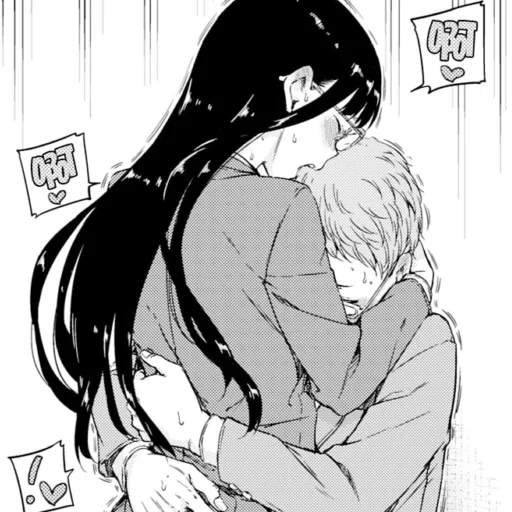 🩹 Стикер «b/w romance manga» для Telegram
