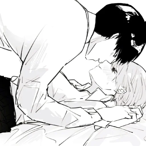 🩹 Стикер «b/w romance manga» для Telegram