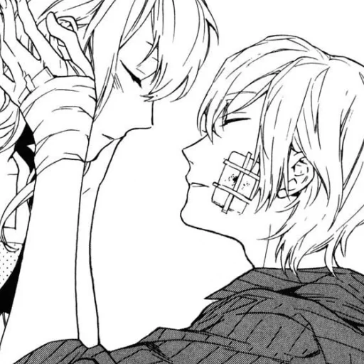 🩹 Стикер «b/w romance manga» для Telegram