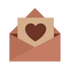 💌 Эмодзи «Буквы коричневые, и значки» для Telegram