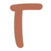 😁 Эмодзи «Буквы коричневые, и значки» для Telegram