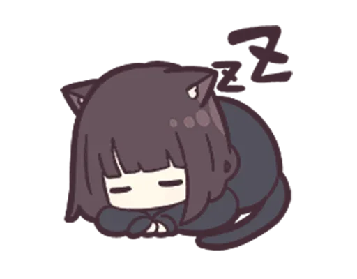 😴 Стикер «Jessica Cute Anime» для Telegram
