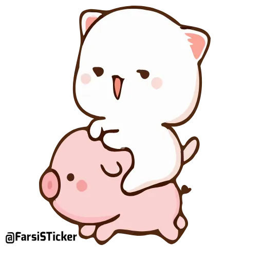 🐗 Стикер «Peach and Goma» для Telegram