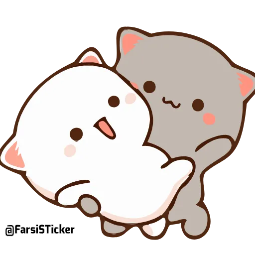 ❤️ Стикер «Peach and Goma» для Telegram