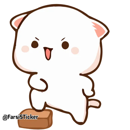 😈 Стикер «Peach and Goma» для Telegram