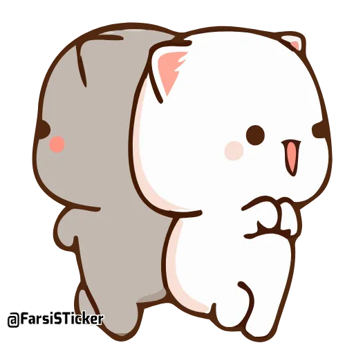❤️ Стикер «Peach and Goma» для Telegram