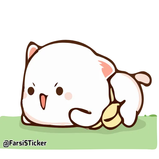 🙄 Стикер «Peach and Goma» для Telegram