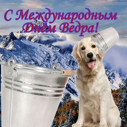 🦮 Стикер «С днем ...» для Telegram