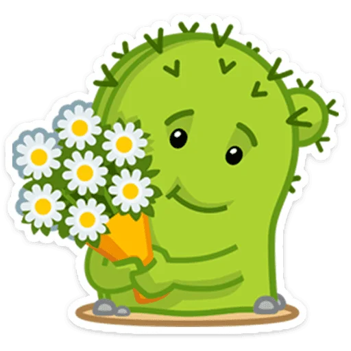 🌵 Стикер «Кактус Коля» для Telegram