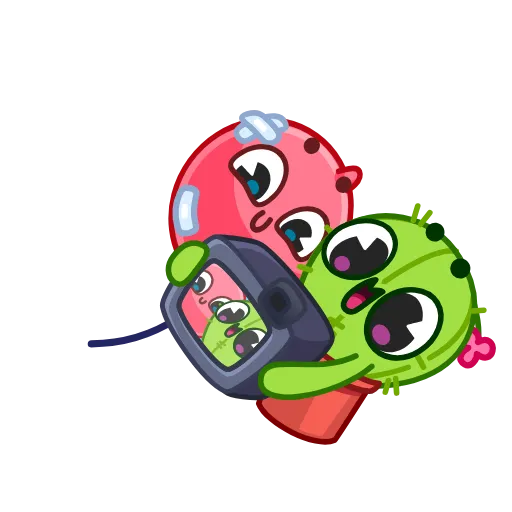 📸 Стикер «Cactus And Balloon» для Telegram