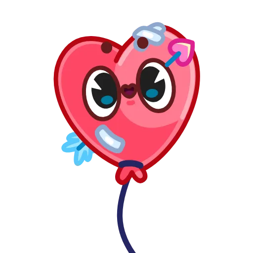 💘 Стикер «Cactus And Balloon» для Telegram