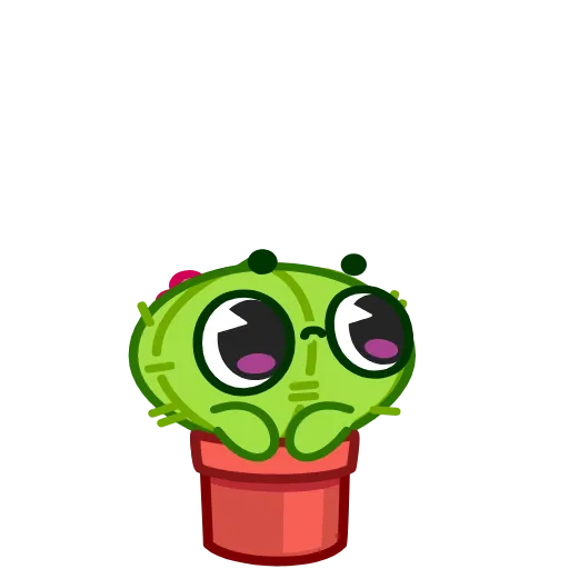 😨 Стикер «Cactus And Balloon» для Telegram