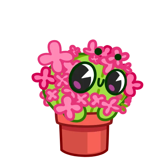 😊 Стикер «Cactus And Balloon» для Telegram