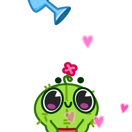 🥰 Стикер «Cactus And Balloon» для Telegram