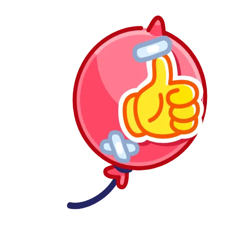 👍 Стикер «Cactus And Balloon» для Telegram