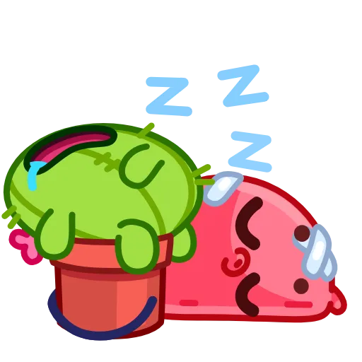 😴 Стикер «Cactus And Balloon» для Telegram