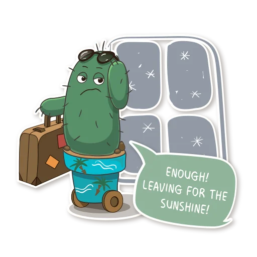 😕 Стикер «Cactus Cozy» для Telegram