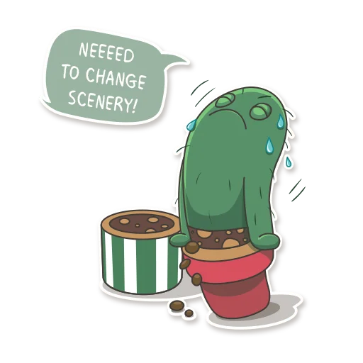😬 Стикер «Cactus Cozy» для Telegram