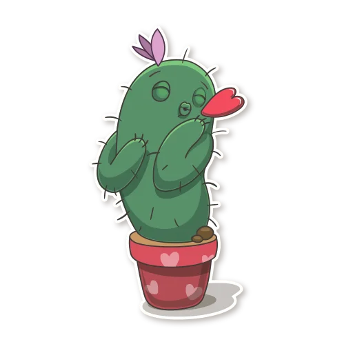 😘 Стикер «Cactus Cozy» для Telegram