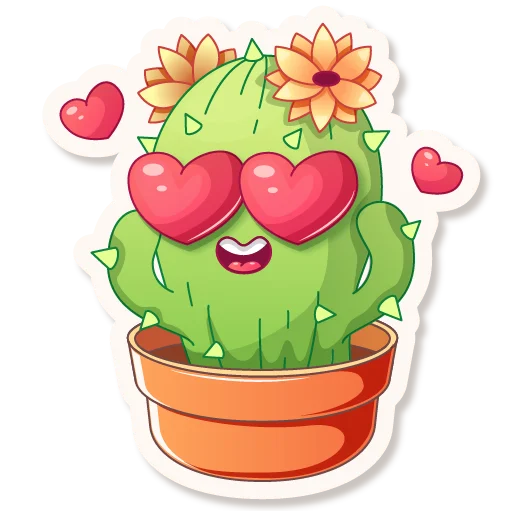😍 Стикер «Cactus Quentin» для Telegram