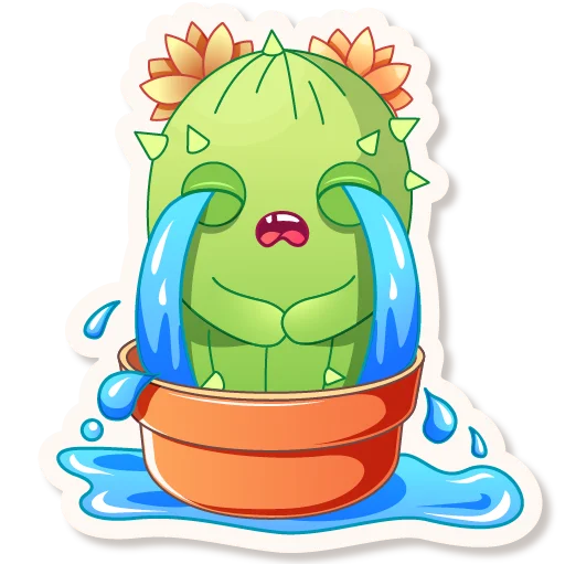😭 Стикер «Cactus Quentin» для Telegram
