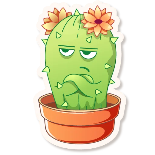 😒 Стикер «Cactus Quentin» для Telegram