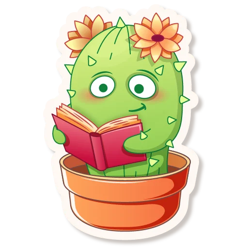 📕 Стикер «Cactus Quentin» для Telegram