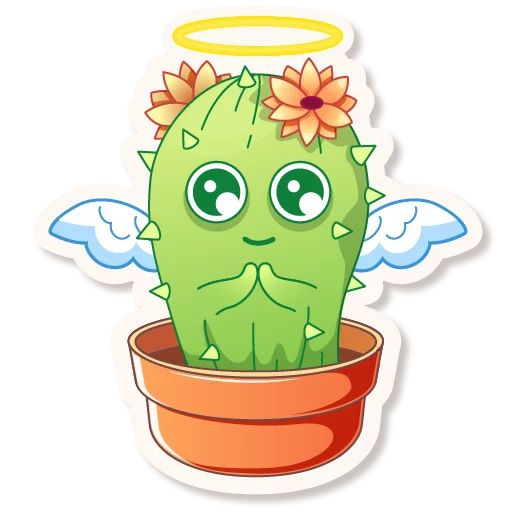 😇 Стикер «Cactus Quentin» для Telegram