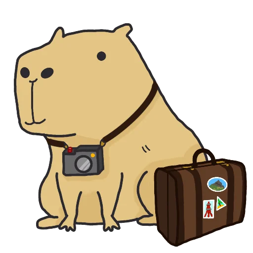 🧳 Стикер «Capi» для Telegram