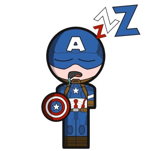 😴 Стикер «CAPITAN AMERICA» для Telegram