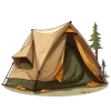 Стикер 5 Camping